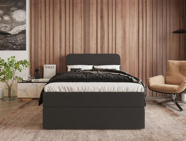 AMERICKÁ POSTEL, 120/200 cm, antracitová MID.YOU - Postele s úložným prostorem, Online Only