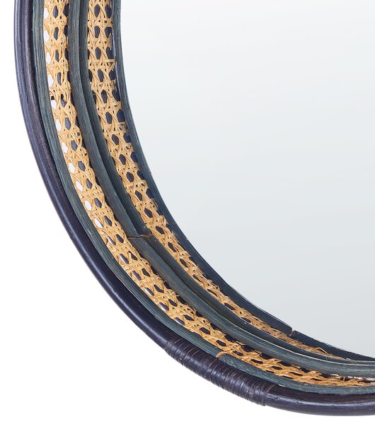 Zrcadlo DAKSA 60 cm 60 cm Ratan Černá