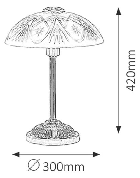 Rabalux Annabella stolní lampa 1x40 W bílá-mosaz 8634