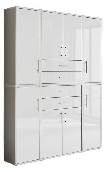 SKŘÍŇ NA ŠANONY, šedá, vysoce lesklá bílá, 172,6/227,2/33 cm MID.YOU - Online Only kancelářský nábytek, Online Only