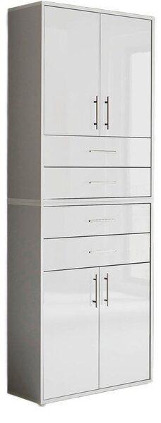 SKŘÍŇ NA ŠANONY, šedá, vysoce lesklá bílá, 84,4/227,2/33 cm MID.YOU - Online Only kancelářský nábytek, Online Only
