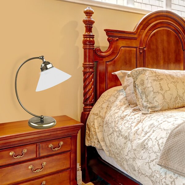 Rabalux 2702 MARIAN - Rustikální stolní lampa v bronzové barvě 1 x E27, 40cm (Stolní rustikální svítidlo v barvě bronz)
