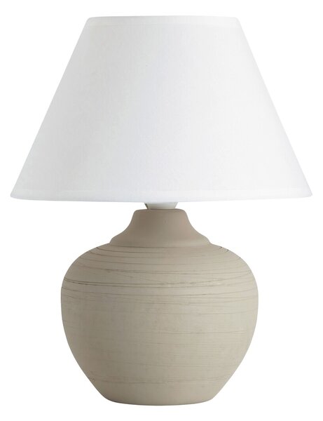 Rabalux 4391 MOLLY - Stolní lampička s keramickým podstavcem v béžové barvě ,1 x E14, 25cm (Stolní lampa s keramickým podstavcem a textilním stínidlem)