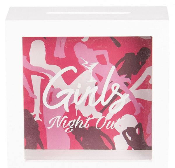 Dřevěná pokladnička Girls Night Out – 15x5x15 cm