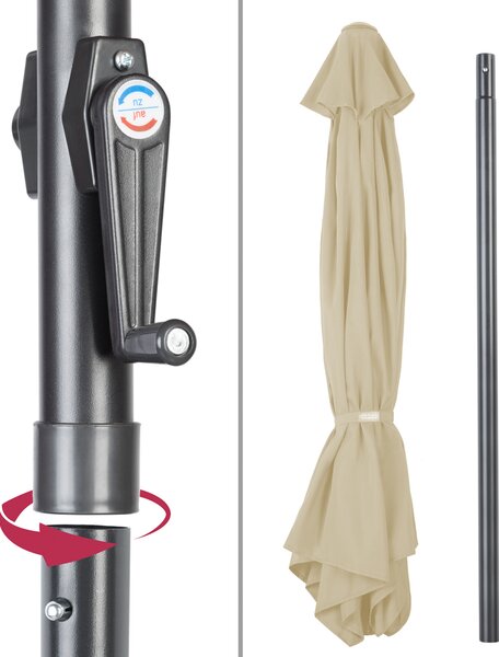 Slunečník béžový průměr 300 cm 104066