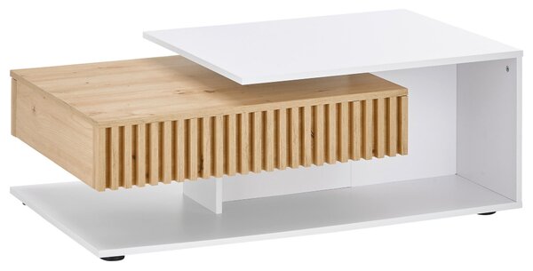 KONFERENČNÍ STOLEK, bílá, dub artisan, kompozitní dřevo, 110/60/40 cm Boxxx - Konferenční stolky, Online Only