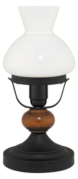 Rabalux PETRONEL stolní lampa max. 1x60W | E27 | IP20 - tmavé dřevo, černá