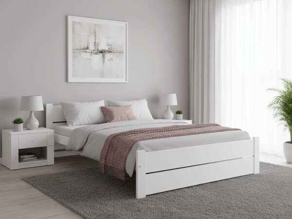 Postel IKAROS DOUBLE 180 x 200 cm, bílá