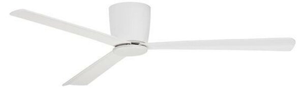 NOVA LUCE stropní ventilátor DELL tělo z hliníku matná bílá 3ABS dřevěné listy 9952325
