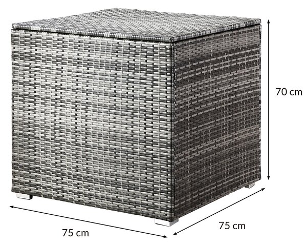Deuba Úložný box 75x75x70 cm - šedý