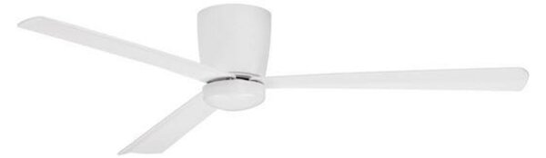NOVA LUCE stropní ventilátor DELL tělo z hliníku matná bílá 3ABS dřevěné listy 9952325