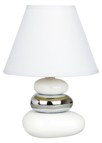 Rabalux 4949 SALEM - Keramická lampička na noční stolek s bílým textilním stínidlem, 1x E14 (Lampička k posteli na čtení)