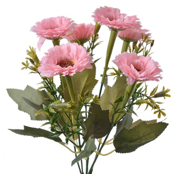 Umělé květiny světle růžové gerbery – 30 cm