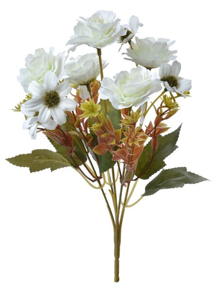 Umělé květiny bílé kopretiny – 29 cm