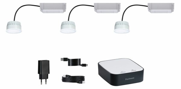 PAULMANN Startovací sada Smart Home smik Gateway + 3x LED Modul vestavné svítidlo RGBW
