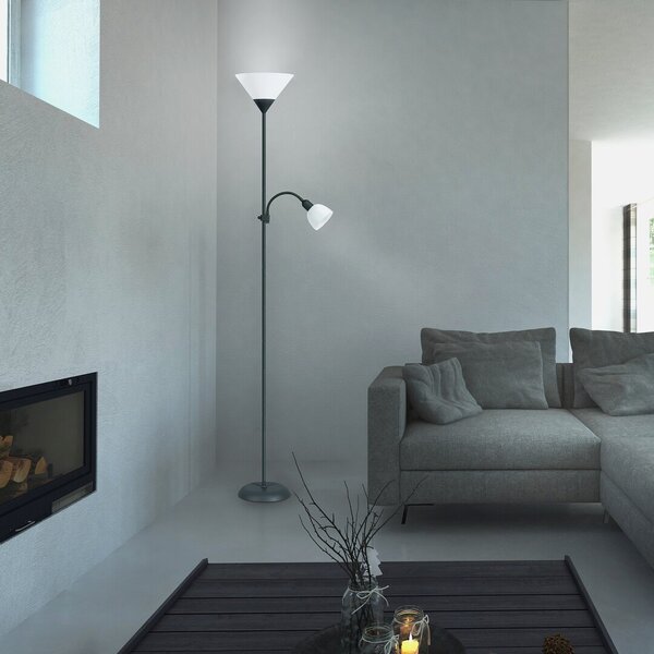 Rabalux Action stojací lampa 2x100 W bílá-černá 4062
