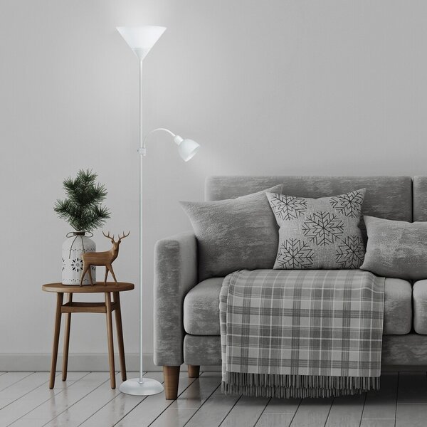 Rabalux Action stojací lampa 2x100 W bílá 4061