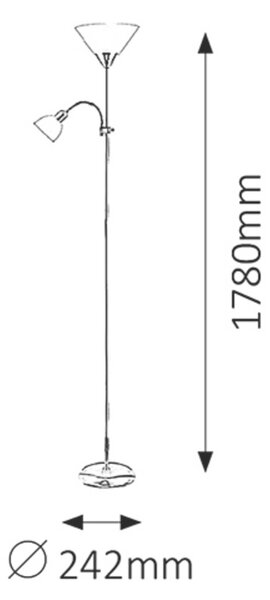 4064 Lampa stojací 1x25W E14