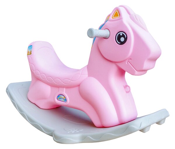 Aga4Kids Plastový houpací koník DS3801 Růžový
