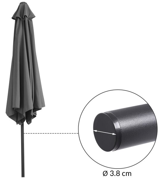 Deuba Zahradní slunečník Ø300 cm - antracit
