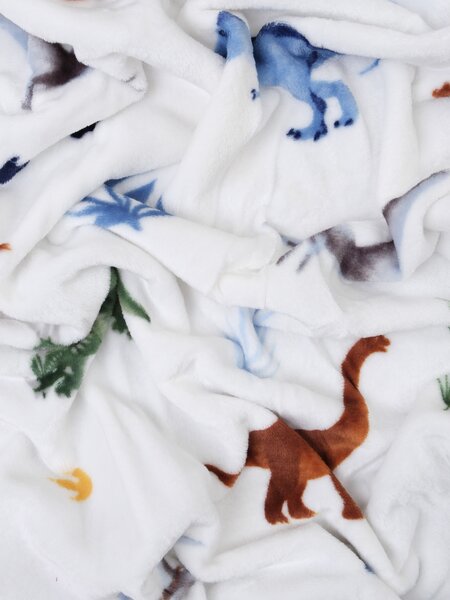 MK Lůžkoviny Dětská deka do postýlky mikroplyš Exclusive 80 × 100 cm – Dinosauři