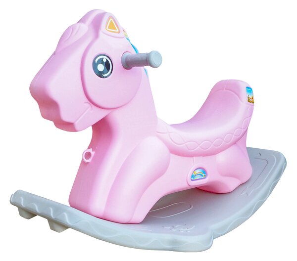 Aga4Kids Plastový houpací koník DS3801 Růžový