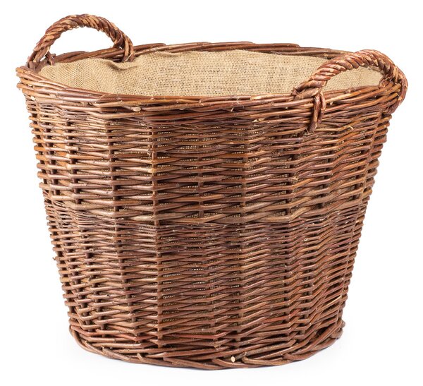 Koš na dřevo s jutou průměr 50(cm) x v.39(cm)