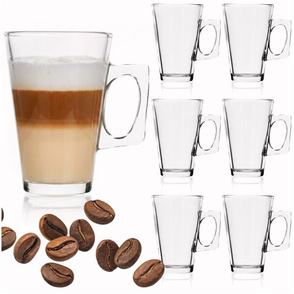 Sklenice na latte 255 ml 6ks SPRINGOS KI0183 čiré