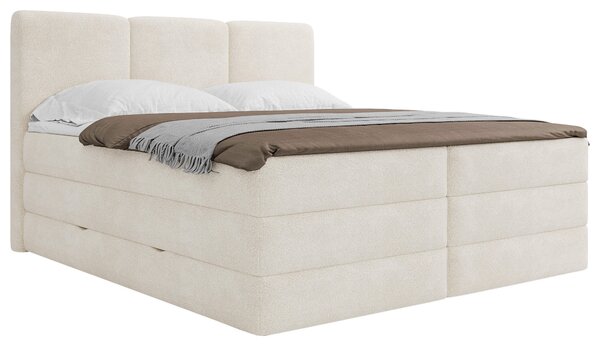 POSTEL BOXSPRING, 180/200 cm, krémová MID.YOU - Postele s úložným prostorem, Online Only