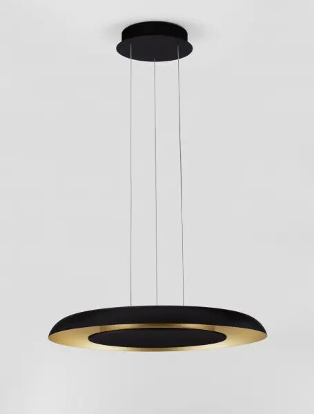 LED stmívatelný černo-zlatý designový lustr Epos – 60 x 310 cm