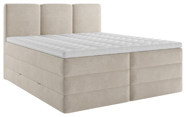 POSTEL BOXSPRING, 180/200 cm, krémová MID.YOU - Postele s úložným prostorem, Online Only