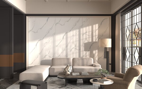 PVC Obkladový panel - Marble Calacatta, 2600x1220x3 mm