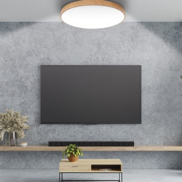 Prémiové LED stropní svítidlo Andra 34cm 24W 1875lm CCT, vzhled dřeva dálkové ovl., 3 roky