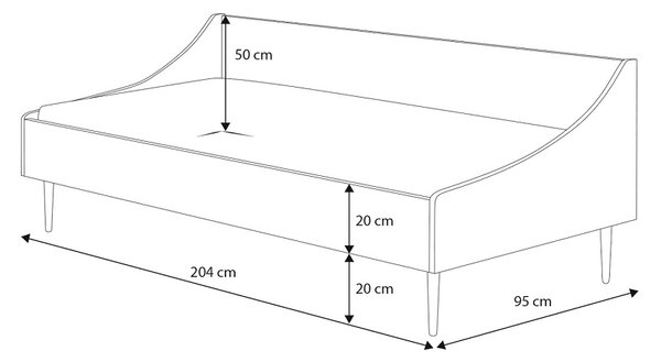 Postel pro mládež Lea 200x90 cm