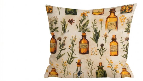 Povlak na polštář z mikrovlákna APOTHECARY 45x45 cm, krémový