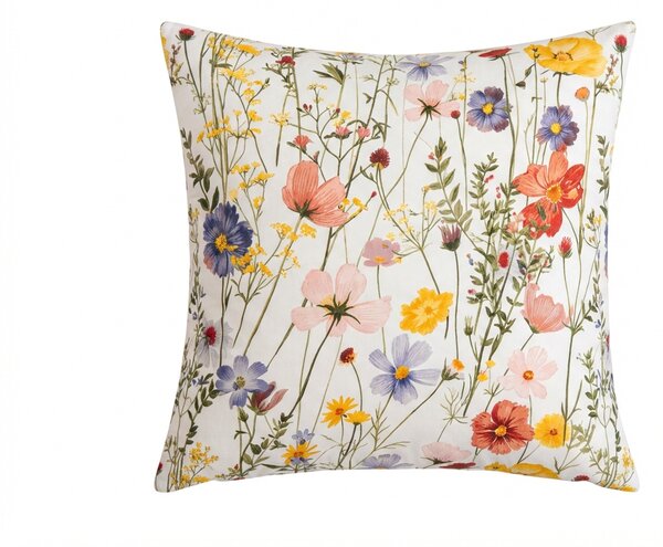 Povlak na polštář z mikrovlákna WILDFLOWERS 45x45 cm, barevný