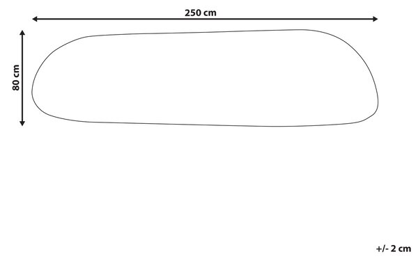 Koberec BERANI Světle béžová 80 x 250 cm Viskóza