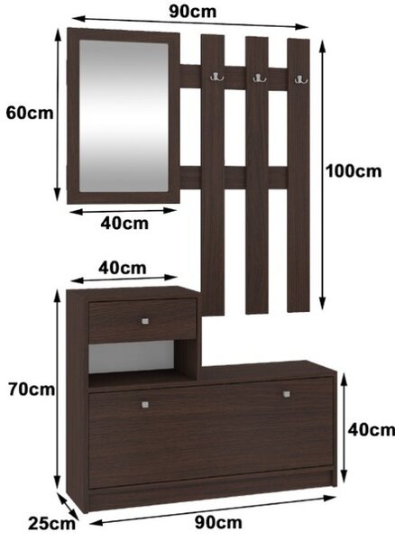 Předsíňová sestava wenge
