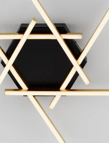 LED stmívatelné černo-zlaté designové stropní svítidlo Antama