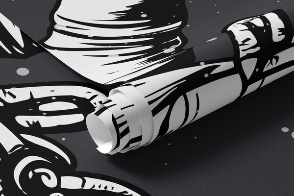 Fototapety Astronaut a planety na tmavě šedém pozadí, Fototapety space, w00712v5 : uwalls.cz