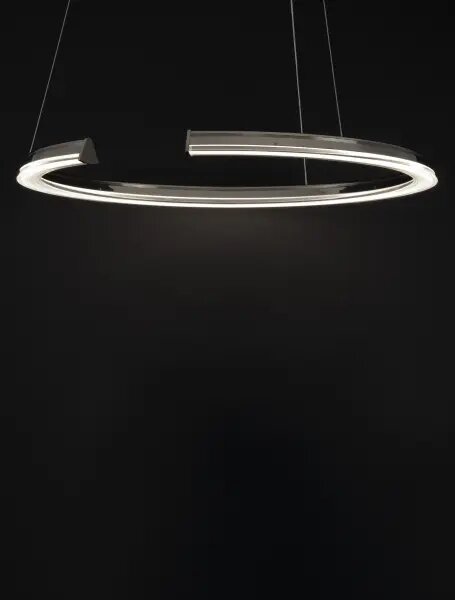 LED stmívatelný chromový moderní lustr Elmo – Šedá