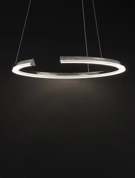 LED stmívatelný chromový moderní lustr Elmo – Šedá