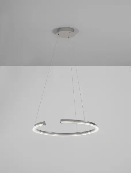 LED stmívatelný chromový moderní lustr Elmo – Šedá