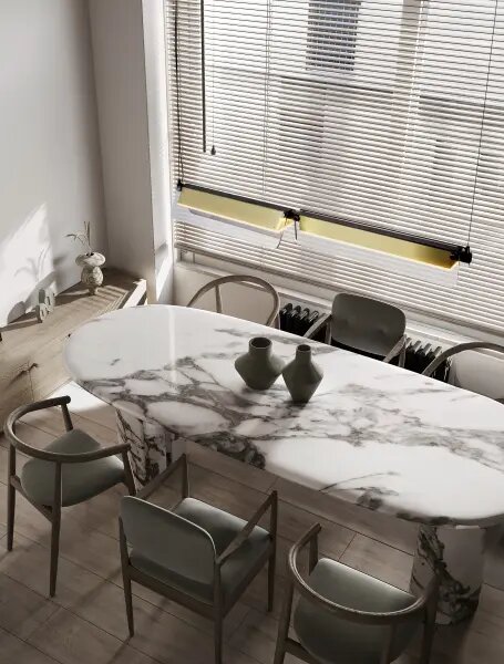 LED stmívatelný černo-zlatý designový lustr Apnea 160