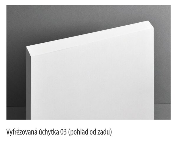 SD Lakovaná dvířka RAL/NCS, lesk frézovaná úchytka
