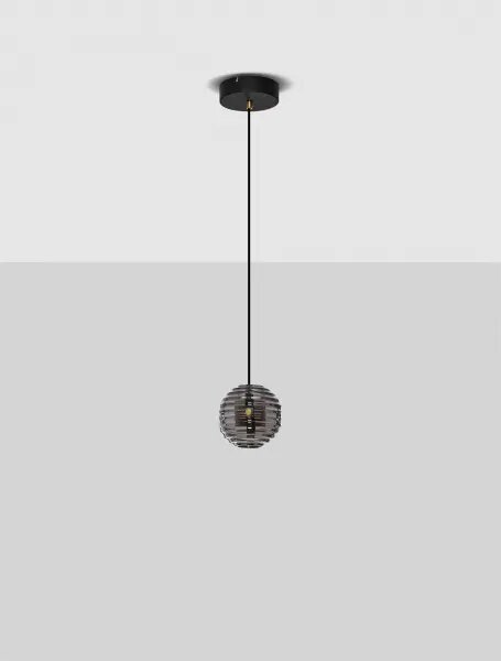 LED černo-zlatý designový lustr Las