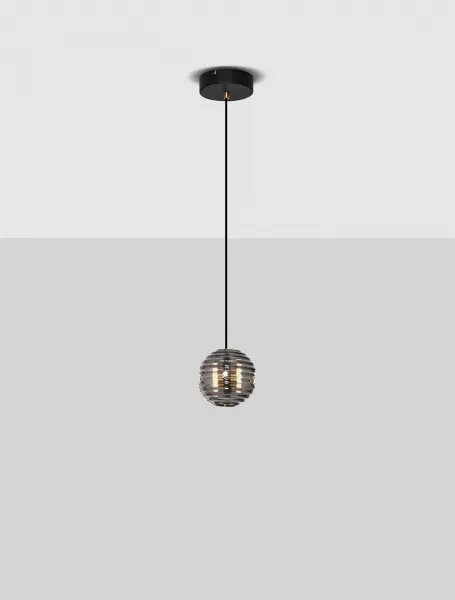 LED černo-zlatý designový lustr Las
