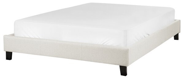Postel bez čela Tkanina ROANNE 140 x 200 cm Světle béžová