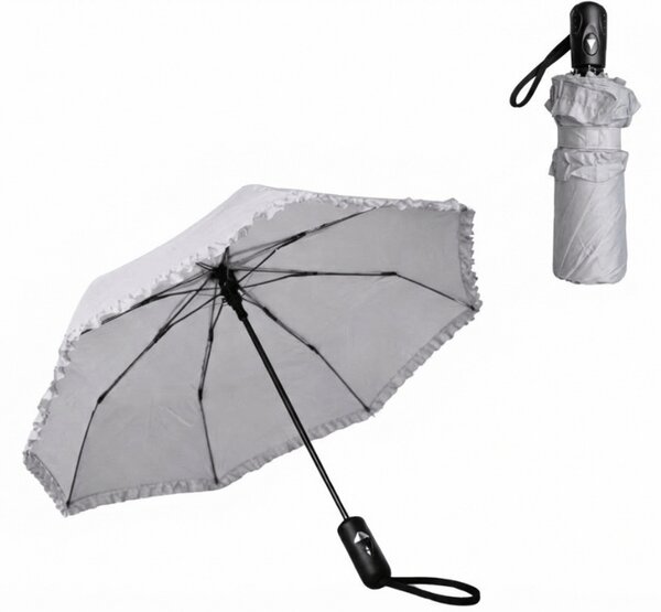 Skládací deštník NORVIA ⌀ 95 cm, světle šedý