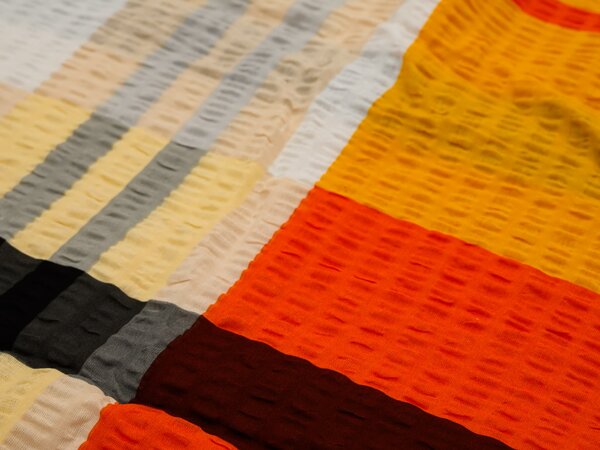 Krepové povlečení z Renforcé bavlny ORANGE KUBE barevné Rozměr povlečení: 70 x 90 cm | 140 x 200 cm